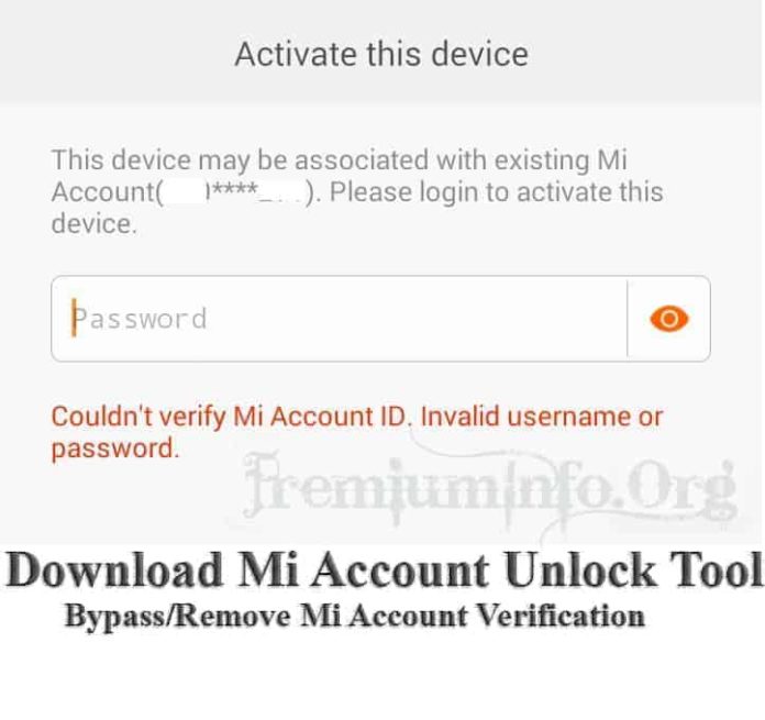 Download Mi Account Unlock Tool Bypass Remove Mi Account Verification Premiuminfo