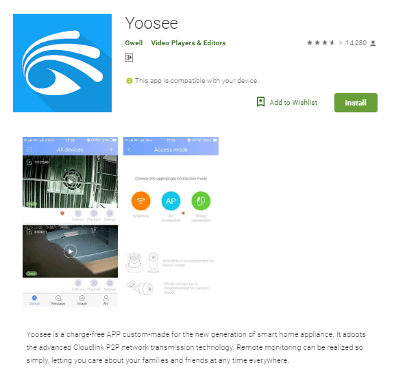 ip cam not connecting to yoosee app for android