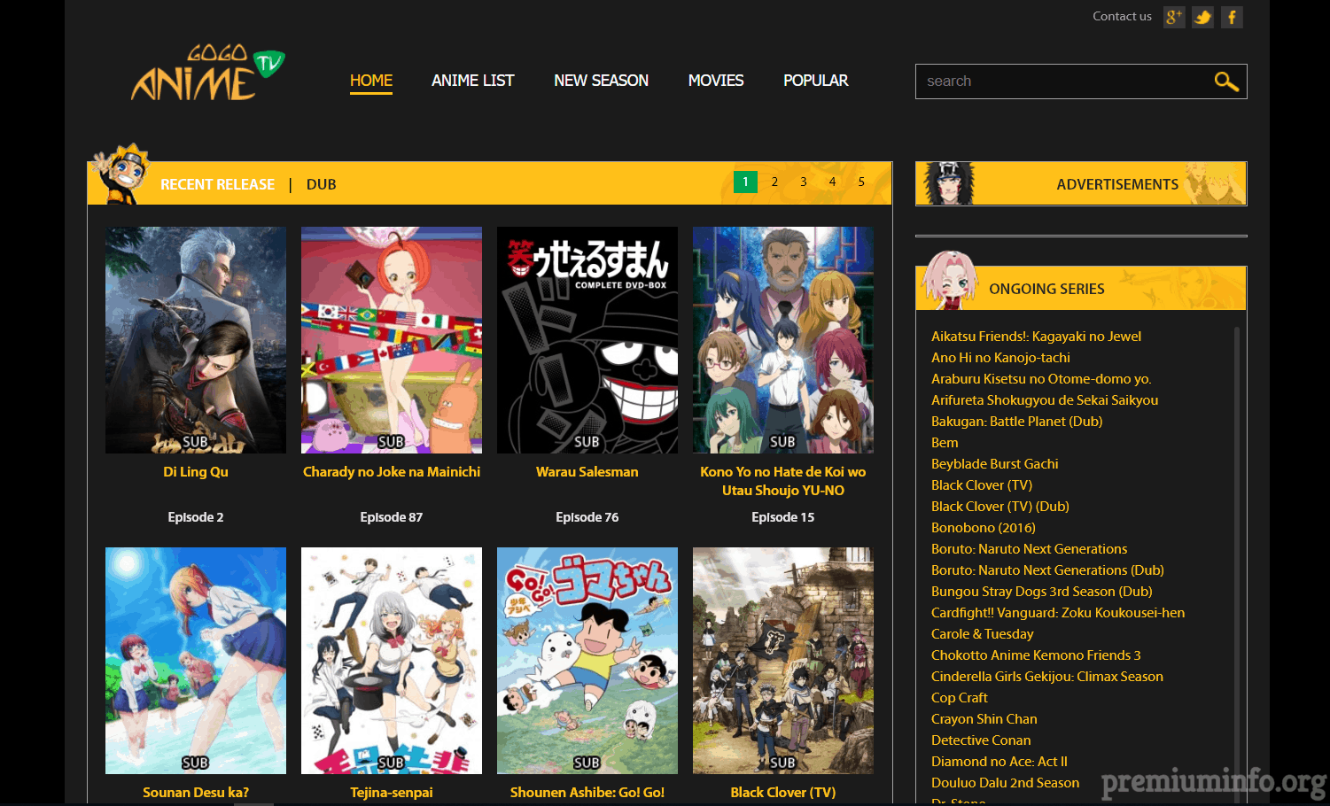 anime websites without ads