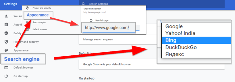how to remove yahoo search from microsoft edge