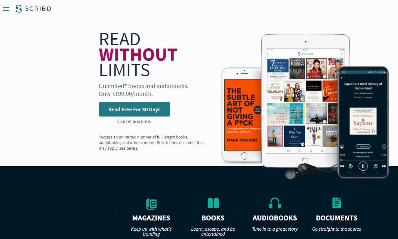 get scribd documents free